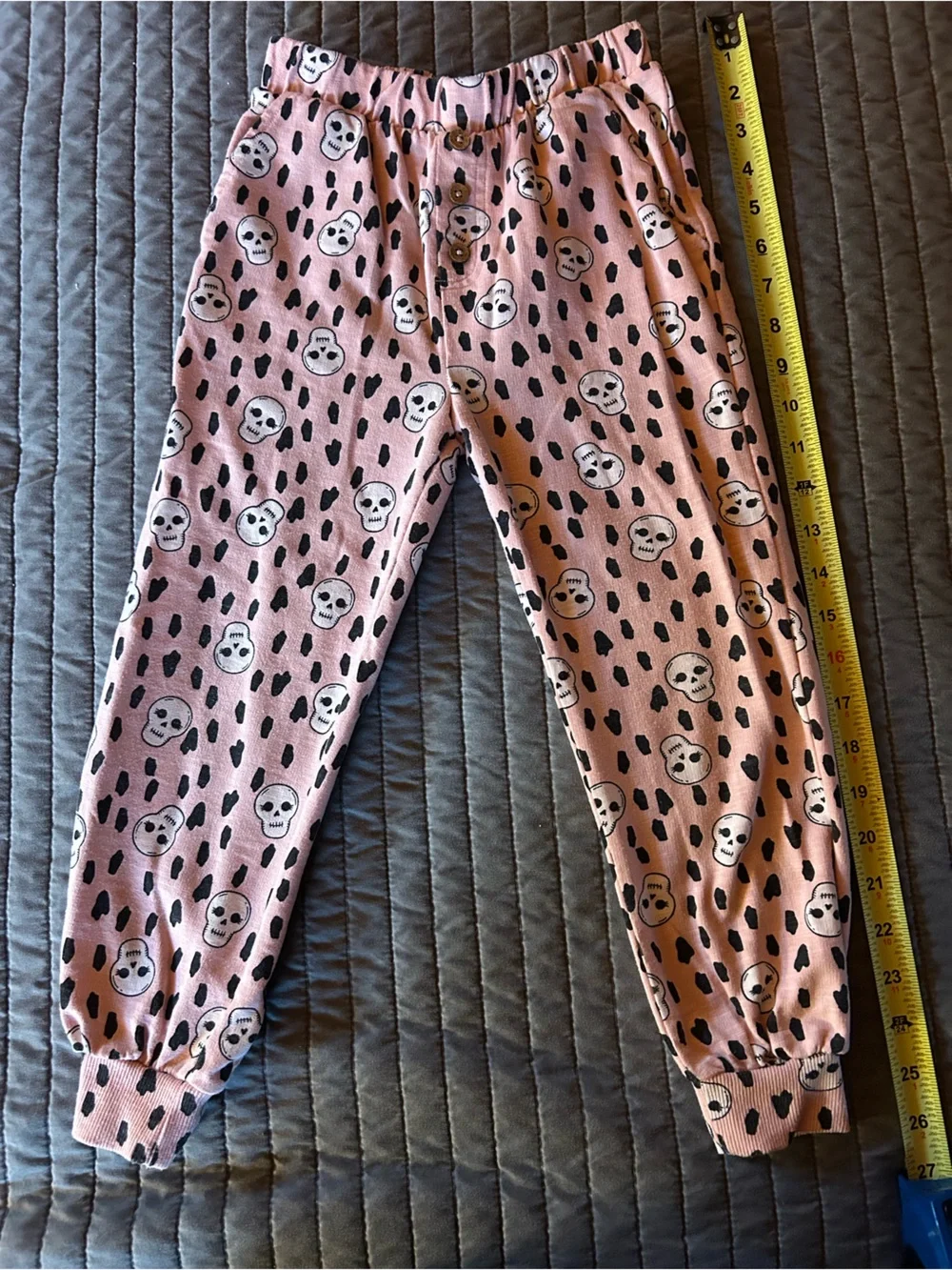 Jessica Simpson Pink and Black Skull Print Set